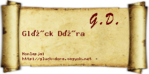 Glück Dóra névjegykártya